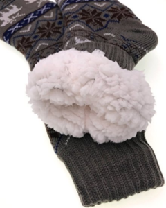 cozy nonslip fleece lined slipper socks for men