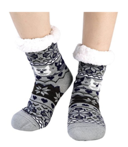 cozy nonslip fleece lined slipper socks for women