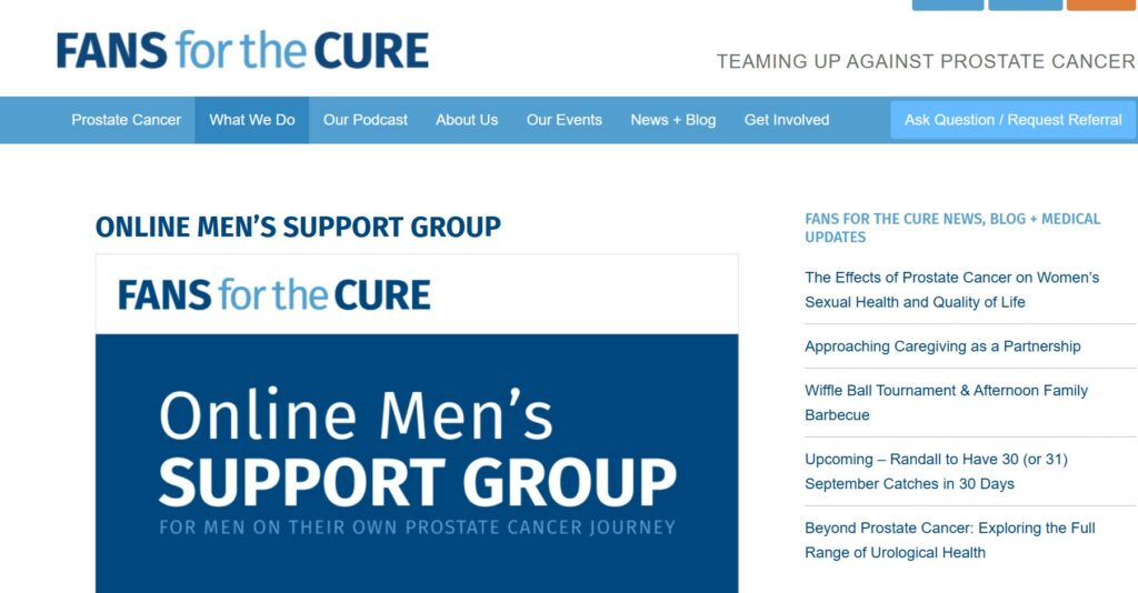fans for the cure help for prostate cancer patients