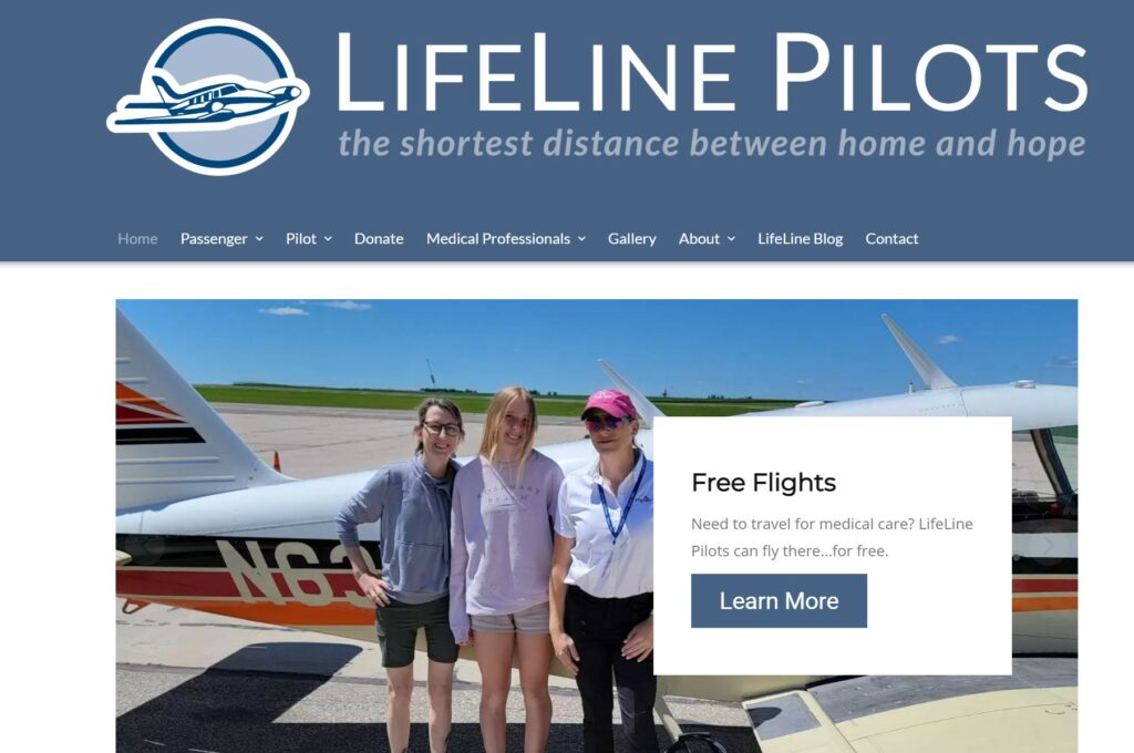 Free Air Travel for Cancer Patients Lifeline Pilots