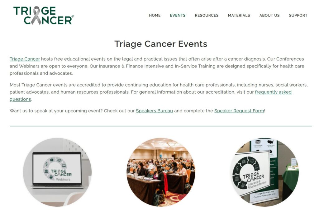 Triage Cancer Help for Cancer Patients Triage Cancer Help for Cancer Patients