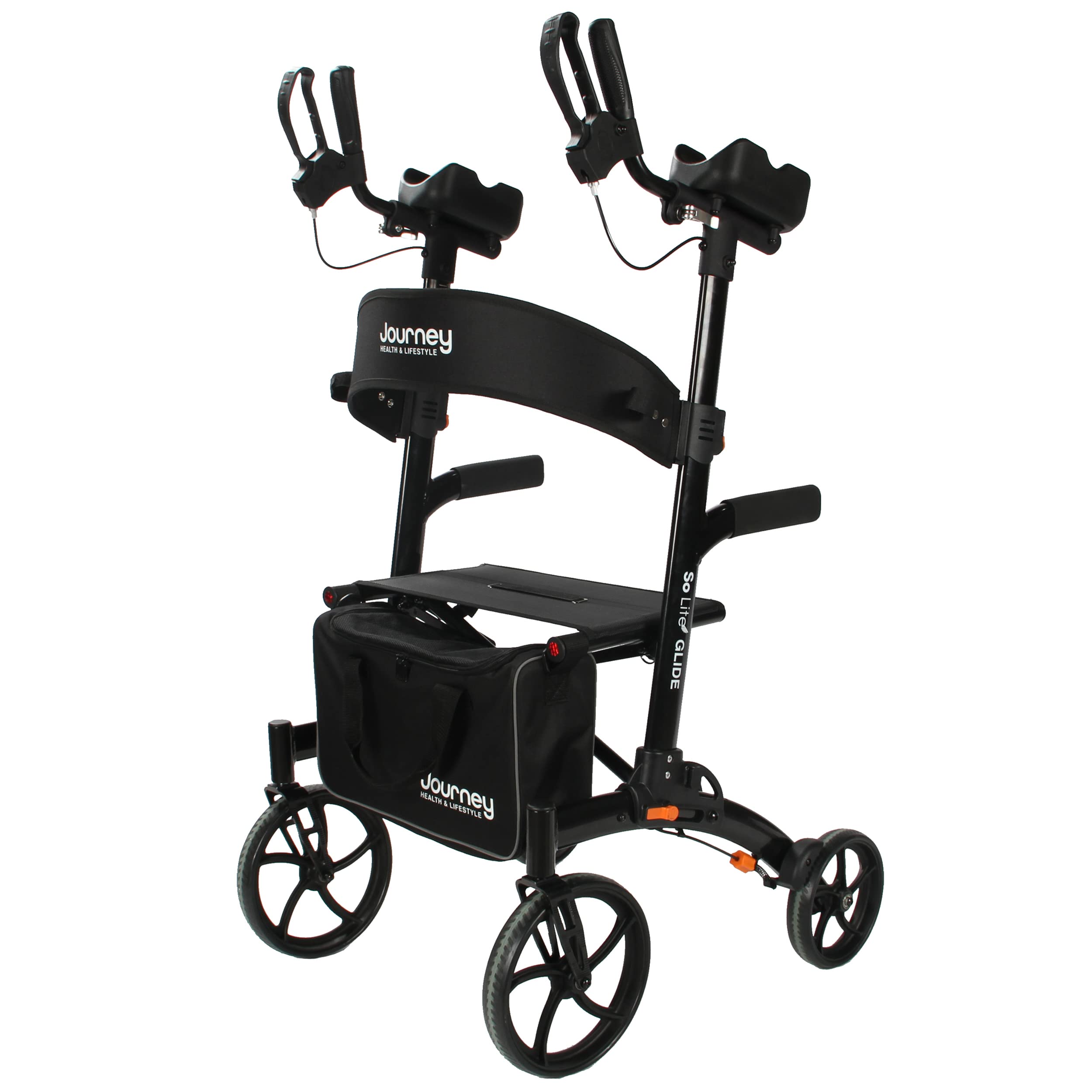So Lite Glide Backsaver Rollator Walker Upright Walkers for Seniors with Seat and Armrest